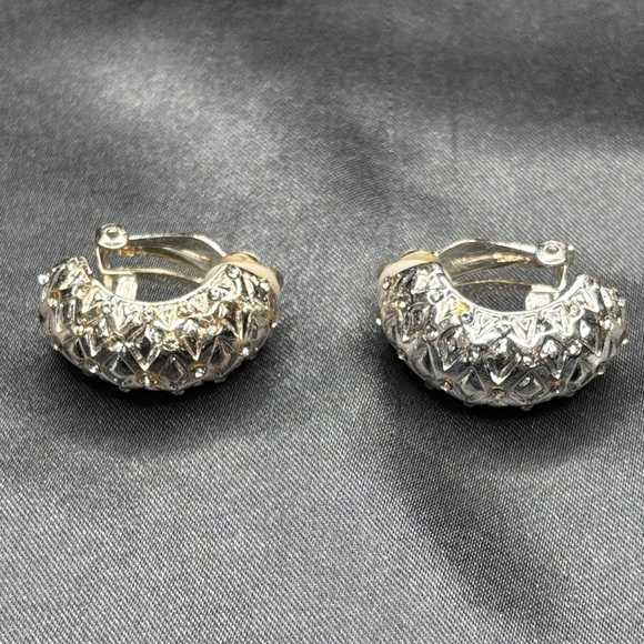 Elegant Silver Hoop Earrings - Picture 1 of 2